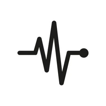 Vector illstration of heart pulse icon. Flat design. Isolated. Stock Illustration