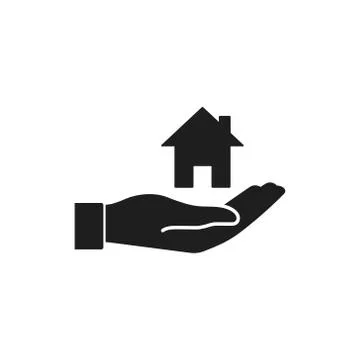 Vector illstration of home care icon. Flat design. Isolated. Stock Illustration