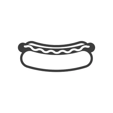 Vector illstration of hotdog icon. Isolated. EPS10. Stock Illustration