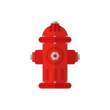 Vector illstration of hydrant icon. Flat design. Isolated. Illustrazione stock