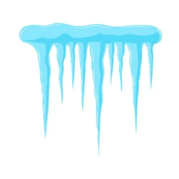 Vector illstration of icicles icon. Flat design. Isolated. Illustrazione stock