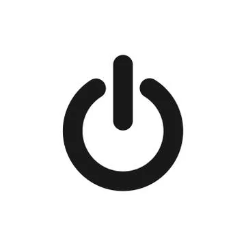 Vector illstration of on icon. Flat design. Isolated. Stock Illustration