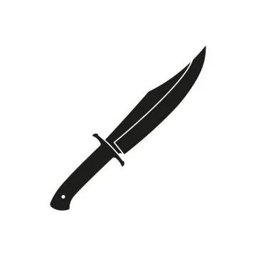 Vector illstration of knife icon. Flat design. Isolated. Stock Illustration