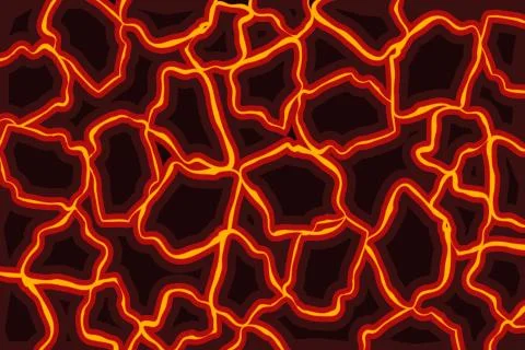 Vector illstration of lava background. Volcanic magma. Stock Illustration