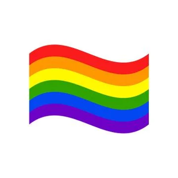 Vector illstration of lgbt flag. Flat design. Isolated. 库存插图