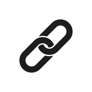 Vector illstration of link icon. Flat design. Isolated. Stock Illustration