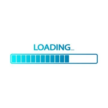 Vector illstration of loading bar. Flat design. Isolated. Stock Illustration