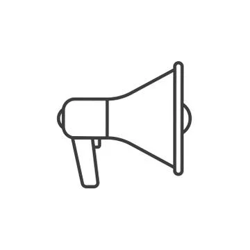 Vector illstration of loudspeaker on white background. Isolated. Stock Illustration