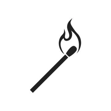 Vector illstration of match icon. Flat design. Isolated. Stock Illustration