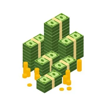Vector illstration of money on white background. Isolated. Stock Illustration