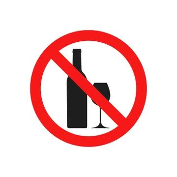 Vector illstration of n alcohol icon. Flat design. Isolated. Illustrazione stock