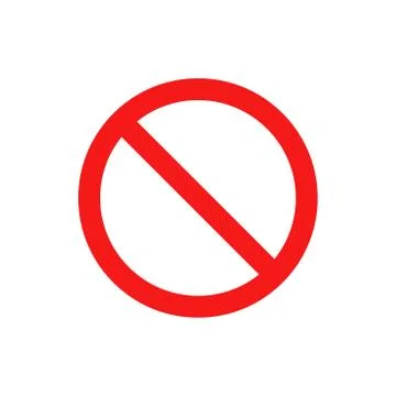 Vector illstration of no sign icon. Flat design. Isolated. Stock-Illustration