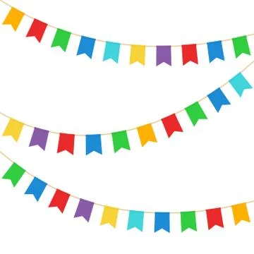 Vector illstration of party flag on white background. Isolated. Stock-Illustration