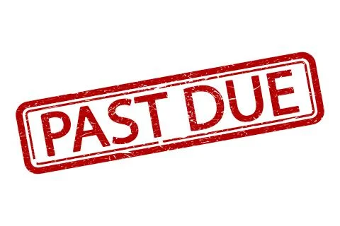 Vector illstration of past due stamp. Flat design. Isolated. Stock Illustration
