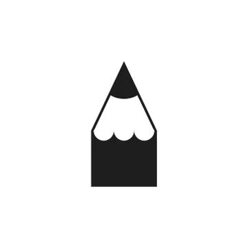 Vector illstration pencil icon. Flat design. Isolated. Stock Illustration