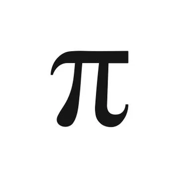 Vector illstration of pi sign icon, Isolated. Stock Illustration