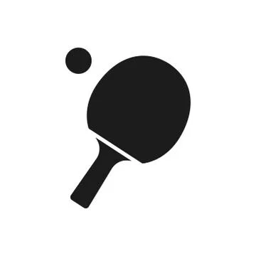 Vector illstration of ping-pong icon. Flat design. Isolated. Stock Illustration