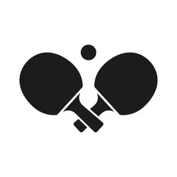 Vector illstration of ping-pong icon white background. Isolated. Stock Illustration