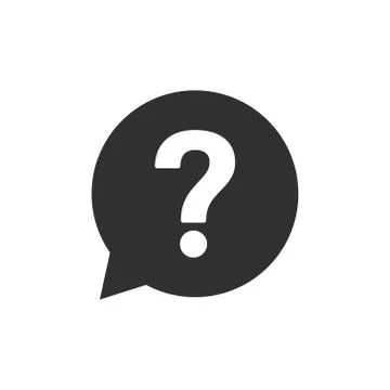 Vector illstration of question mark icon. Flat design. Isolated. Stock Illustration