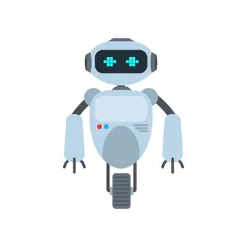 Vector illstration of robot. Flat design. Isolated. Stock Illustration