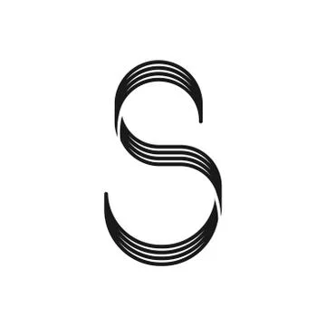 Vector illstration of s logo on white background. Isolated. Stock Illustration