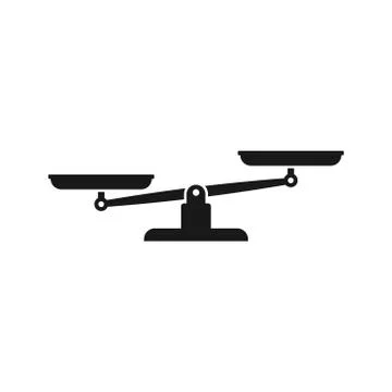 Vector illstration of scales icon. Flat design. isolated. Stock Illustration