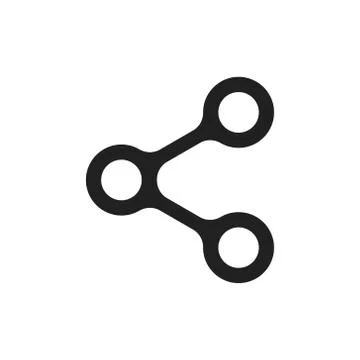 Vector illstration of share icon. Flat design. Isolated. Stock Illustration