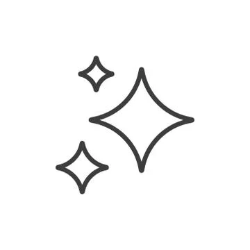 Vector illstration of shine icon on white background. Isolated. Stock Illustration