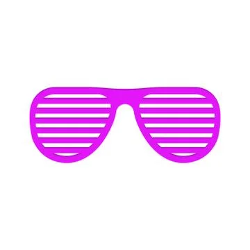 Vector illstration of shutter glasses on white background. Isolated. Stock Illustration
