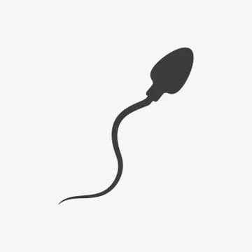 Vector illstration of simple sperm icon. Flat design. Isolated. Stock Illustration