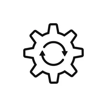 Vector illstration of simple update icon. line style design. Isolated. Stock Illustration