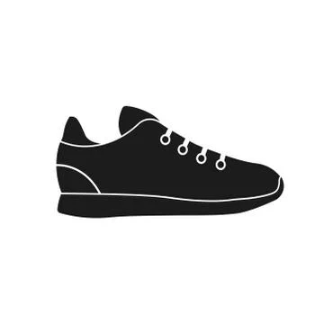 Vector illstration of sneakers icon. Flat design. Isolated. Stock Illustration