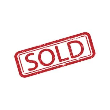 Vector illstration of sold stamp on white background. Isolated. Stock Illustration