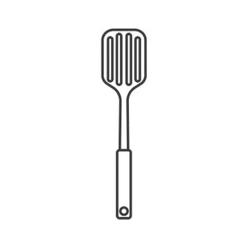 Vector illstration of spatula icon. Outline design. Isolated. Illustrazione stock