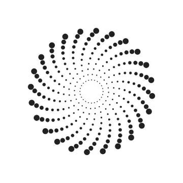 Vector illstration of spiral. Flat design. Isolated. Stock Illustration