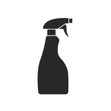 Vector illstration of spray bottle icon. Flat design. Isolated. Stock Illustration