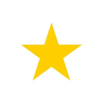 Vector illstration of star icon. Flat design. Isolated. Stock Illustration