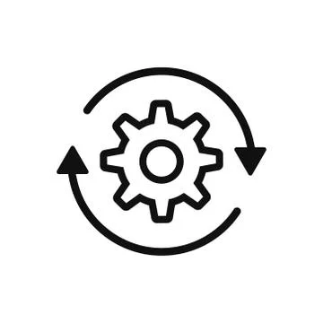 Vector illstration of system update icon. line style design. Isolated. Stock Illustration