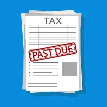 Vector illstration of tax document. Flat design. Isolated. Stock Illustration