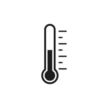 Vector illstration of thermometer icon. Flat design. Isolated. Stock Illustration