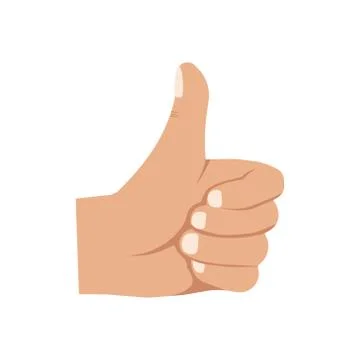 Vector illstration of thumb up on white background. Isolated. Stock Illustration