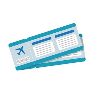 Vector illstration of tickets icon. Flat design. Isolated. Stock Illustration