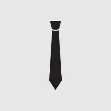Vector illstration of tie icon. Flat design. Isolated. Stock Illustration