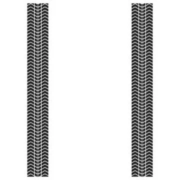 Vector illstration of tire track on white background. EPS10. Stock Illustration