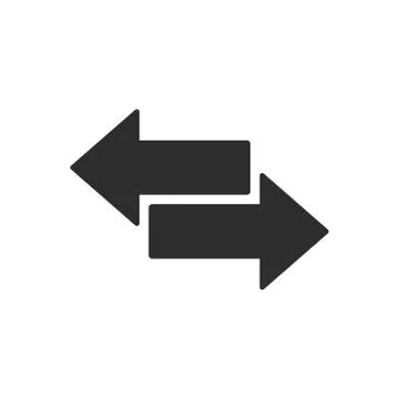 Vector illstration of transfer icon. Flat design. Isolated. Stock Illustration