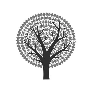 Vector illstration of tree logo on white background. Isolated. Stock Illustration