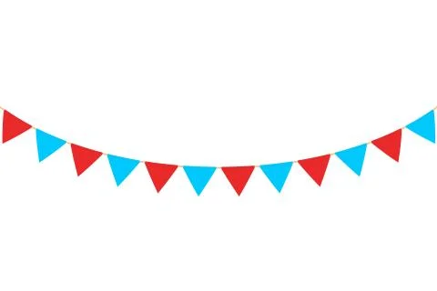 Vector illstration of triangle flags on white background. Isolated. Illustrazione stock