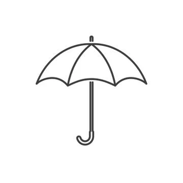 Vector illstration of umbrella icon on white background. Isolated. Stock Illustration