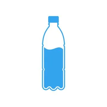 Vector illstration of water bottle icon. Flat design. Isolated. Stock Illustration