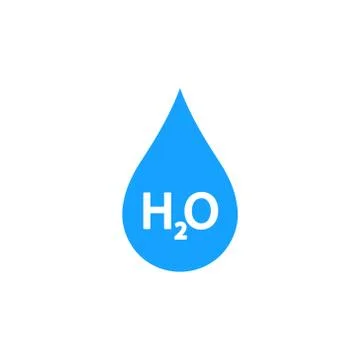 Vector illstration of water drop icon. Flat design. Isolated. Stock Illustration